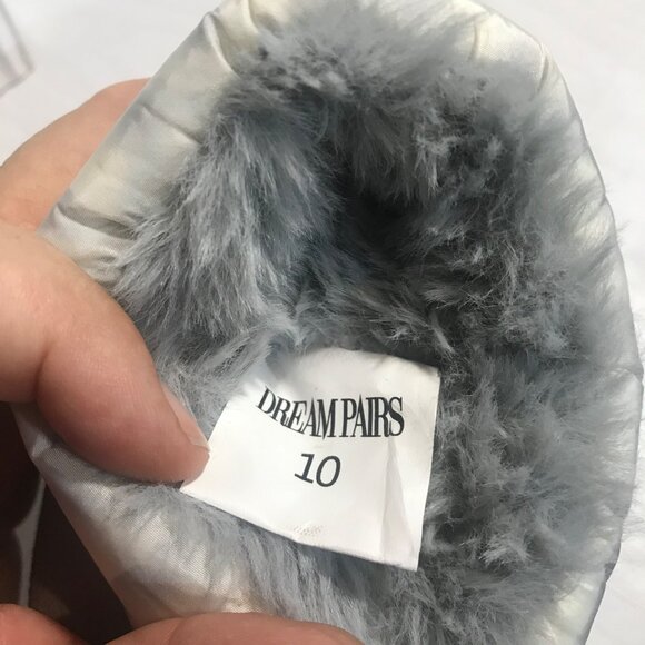 Dream Pairs Winter Boots For Girls Size 10 Grey Beige Bow Heart  Faux Fur Lining - Picture 9 of 16